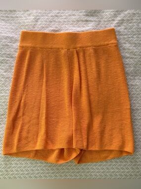 Free People Beach Orange Knit Shorts